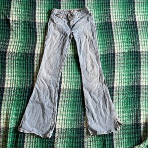 Silver Bellbottom Jeans